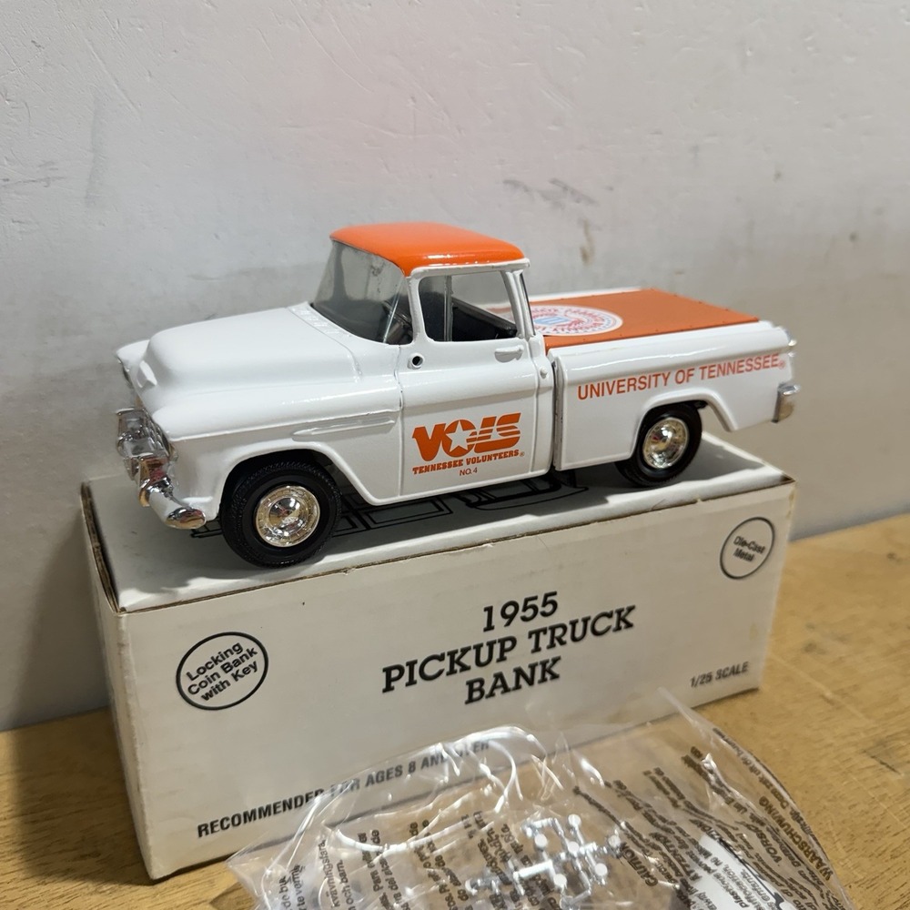 ERTL 1955 Chevy Pickup Truck University of Tennessee Volunteers 1:25 Diecast